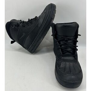 Nike ACG‎ Woodside 2 High Triple Black Boots 524872-004 Youth Size 5.5Y